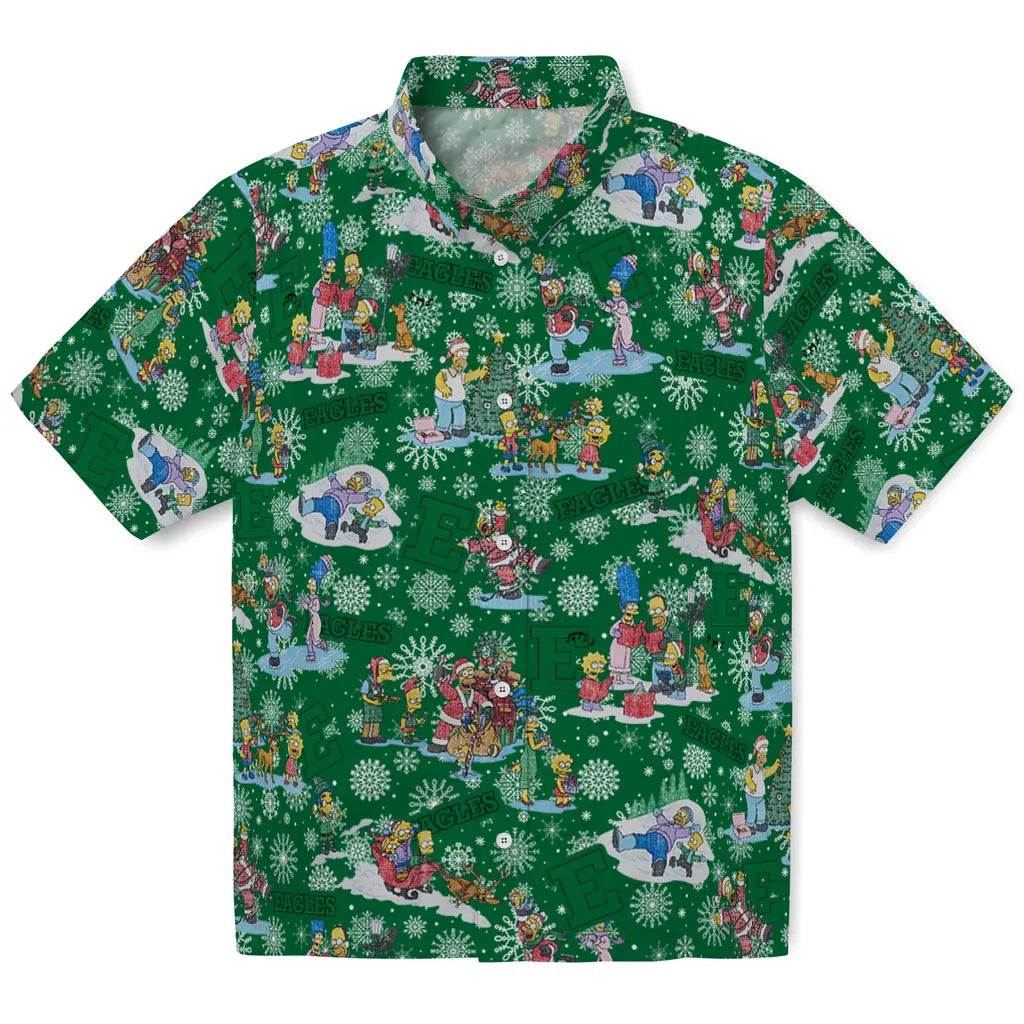 Eastern Michigan Eagles Hawaiian Shirt - Simpsons Christmas | Hula Hawaiian Shirts