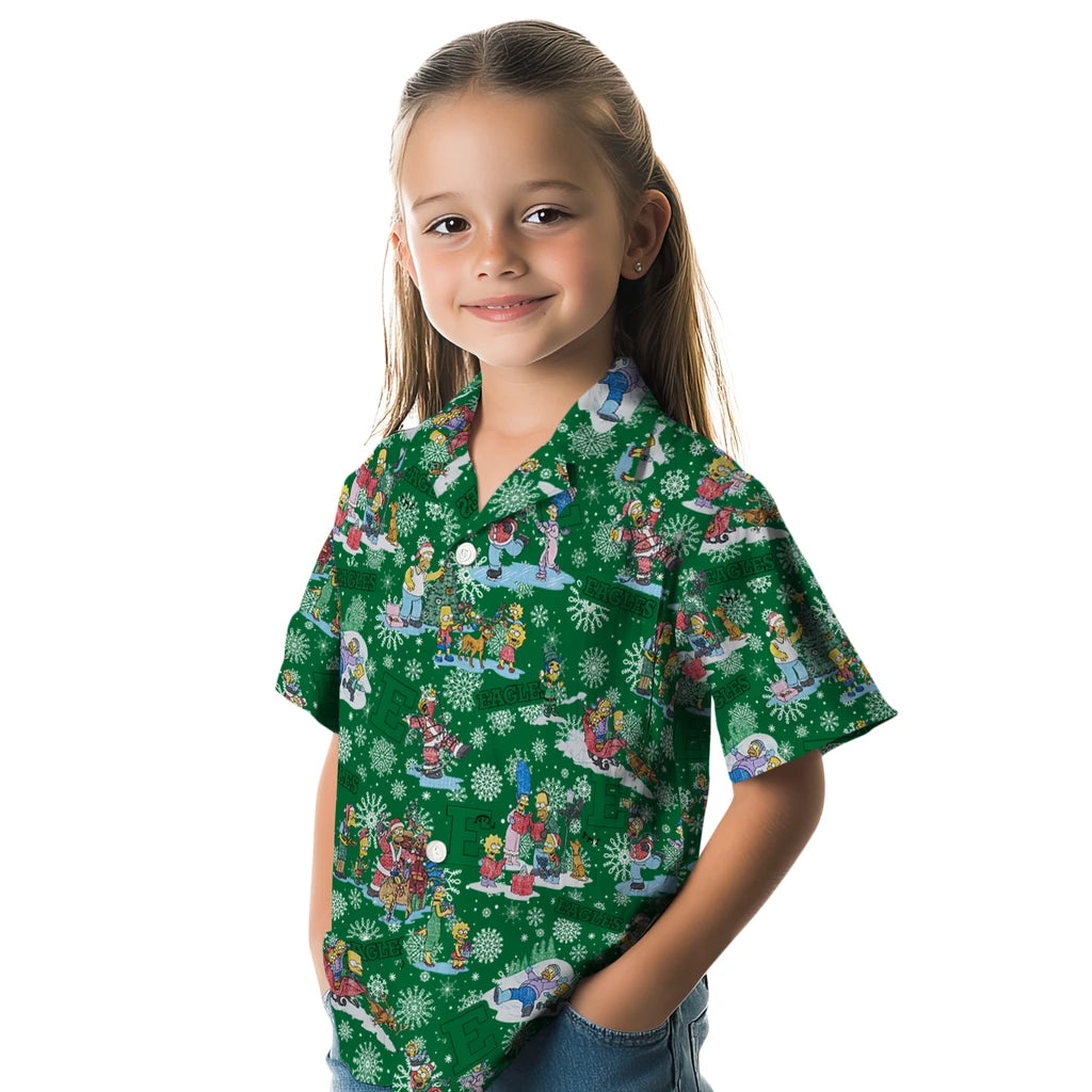 Eastern Michigan Eagles Hawaiian Shirt - Simpsons Christmas | Hula Hawaiian Shirts