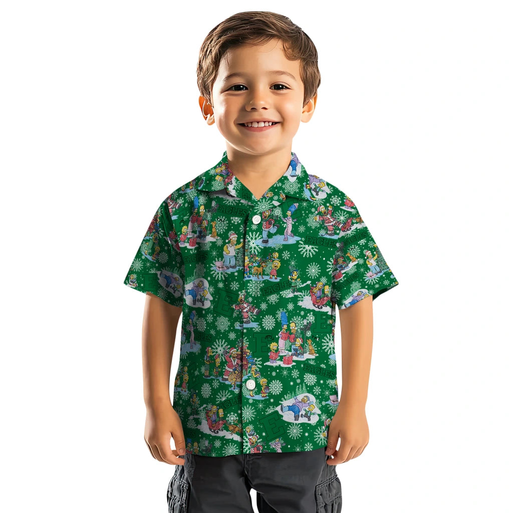 Eastern Michigan Eagles Hawaiian Shirt - Simpsons Christmas | Hula Hawaiian Shirts