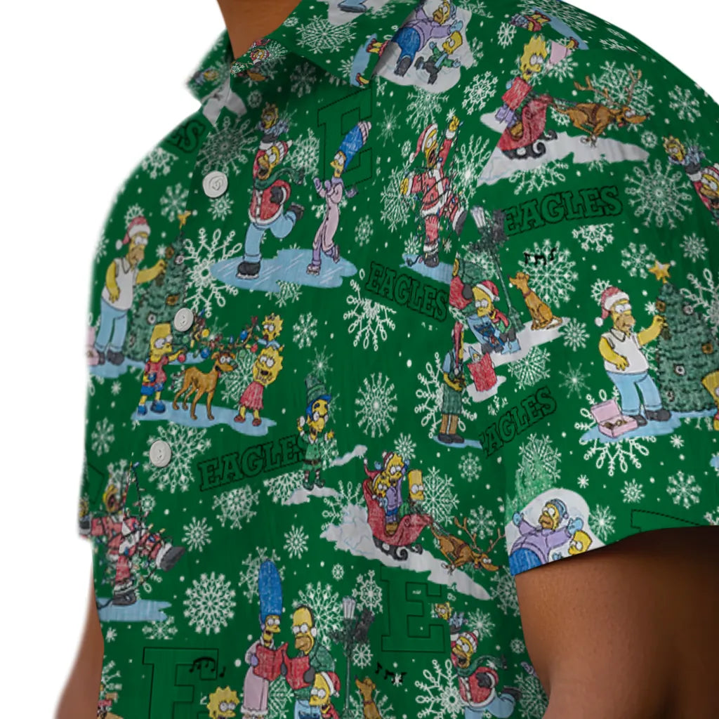 Eastern Michigan Eagles Hawaiian Shirt - Simpsons Christmas | Hula Hawaiian Shirts