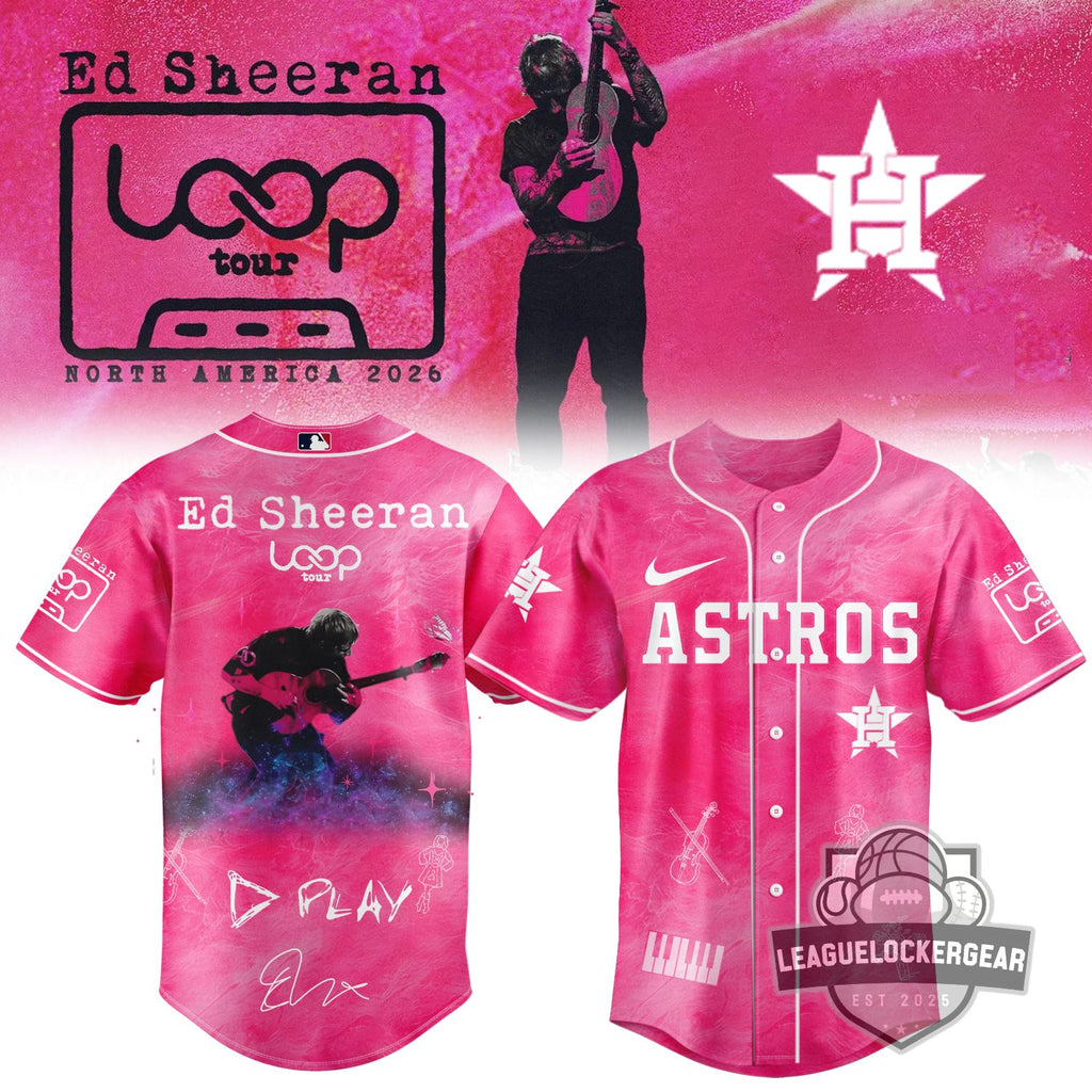 Ed Sheeran Loop Tour North America 2026 All Team MLB Baseball Jersey - LeagueLockerGear