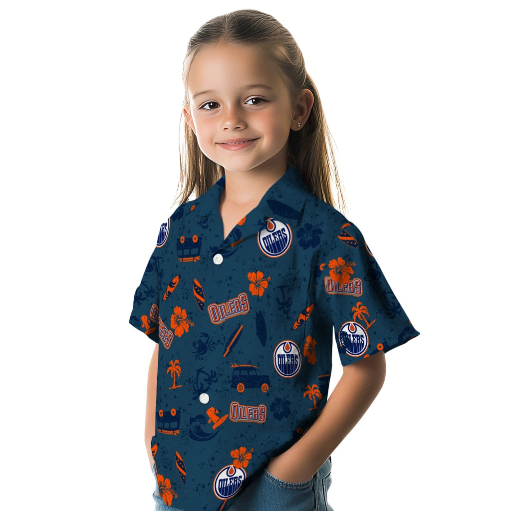 Edmonton Oilers Hawaiian Shirt - Beach Vibe | Hula Hawaiian Shirts
