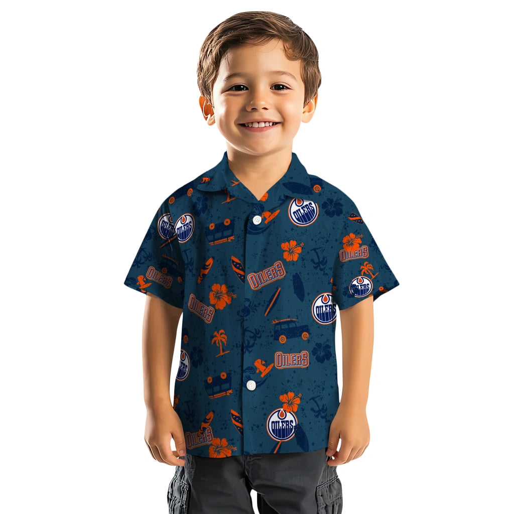 Edmonton Oilers Hawaiian Shirt - Beach Vibe | Hula Hawaiian Shirts