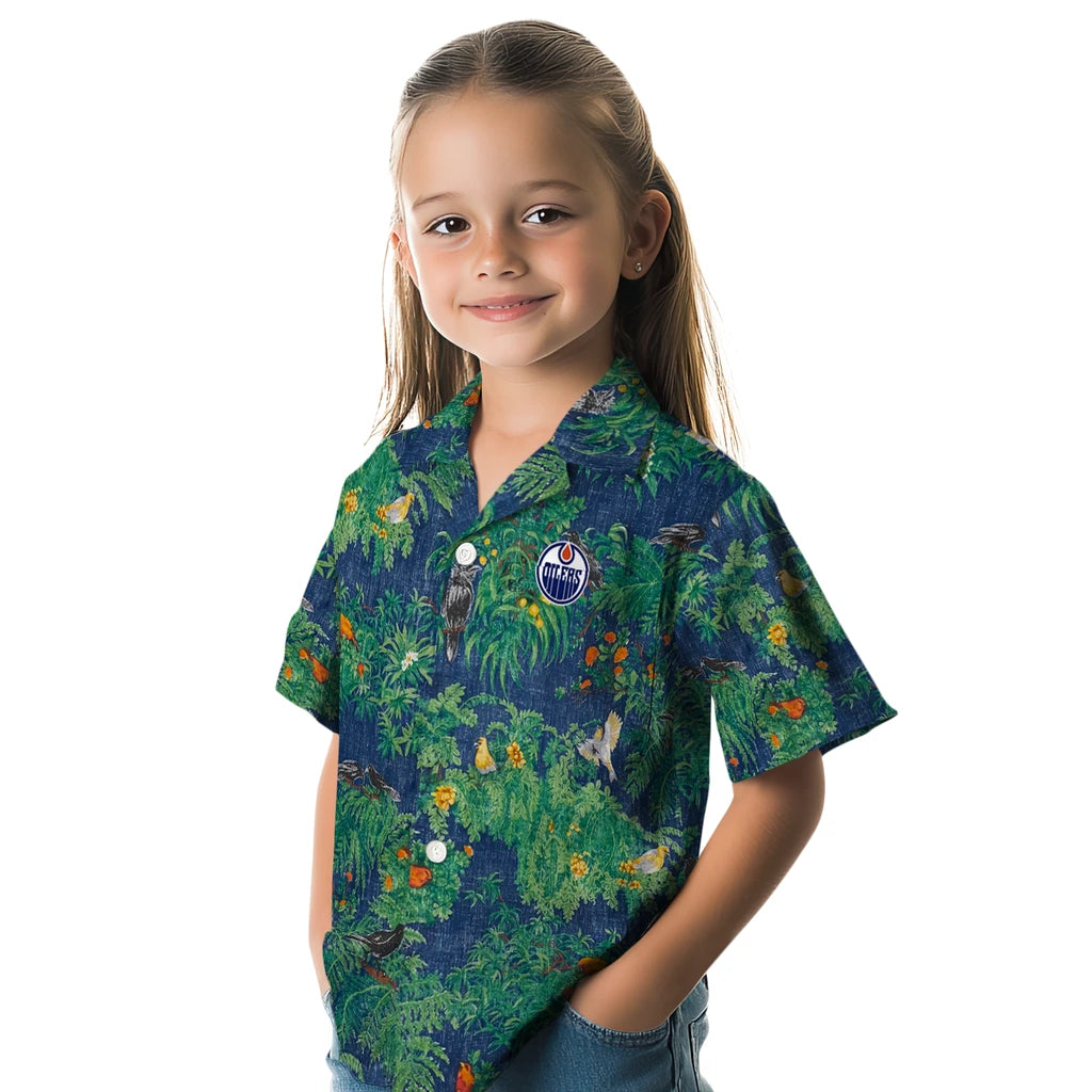 Edmonton Oilers Hawaiian Shirt - Bird Canopy | Hula Hawaiian Shirts