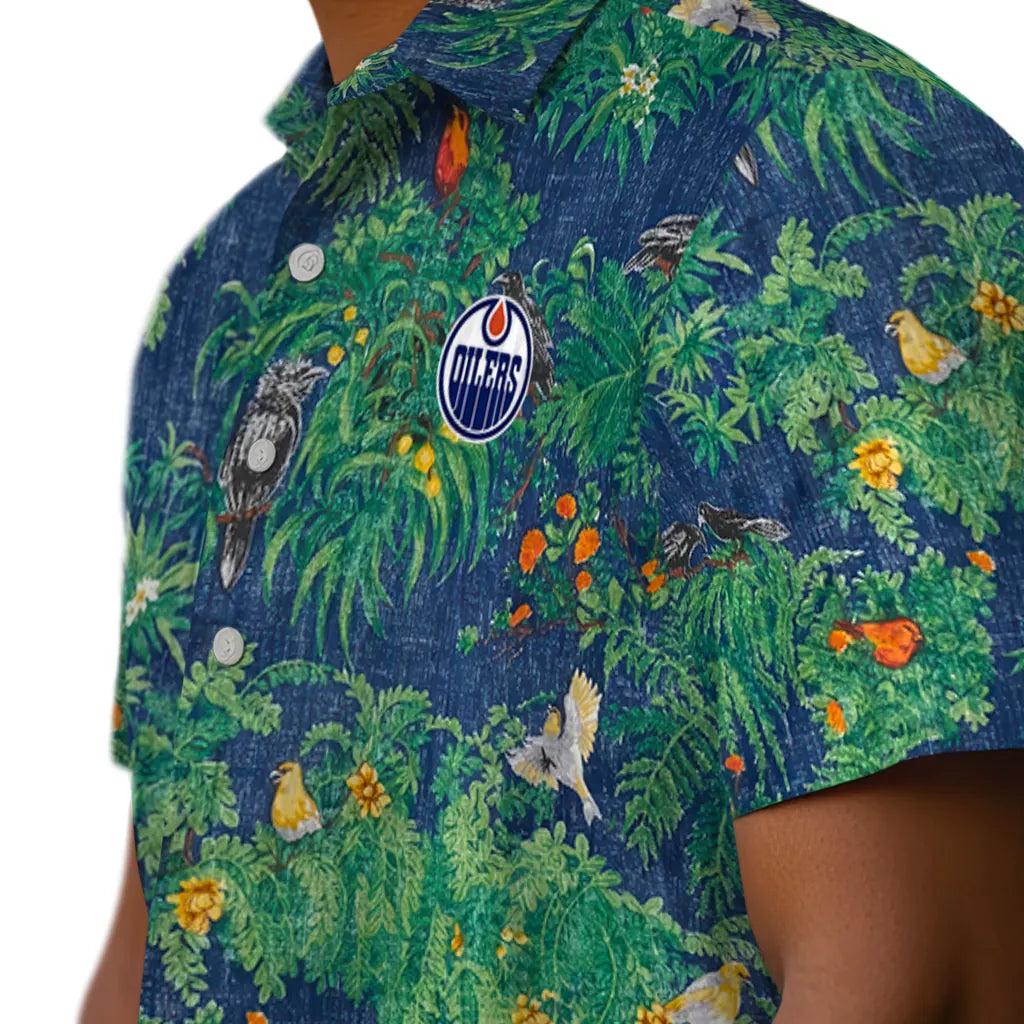 Edmonton Oilers Hawaiian Shirt - Bird Canopy | Hula Hawaiian Shirts