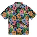 Edmonton Oilers Hawaiian Shirt - Brilliant Hibiscus Garden | Hula Hawaiian Shirts