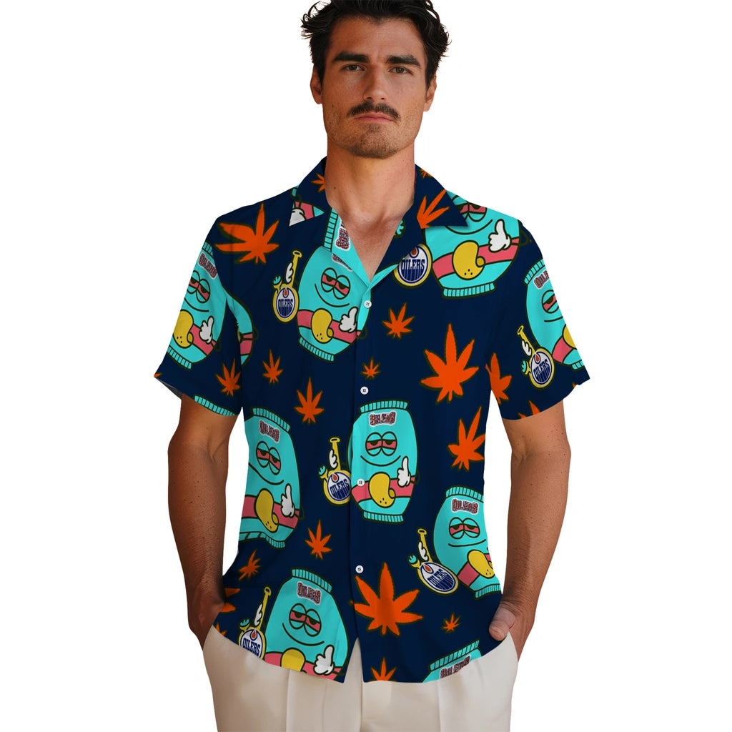 Edmonton Oilers Hawaiian Shirt - Chill Vibe | Hula Hawaiian Shirts