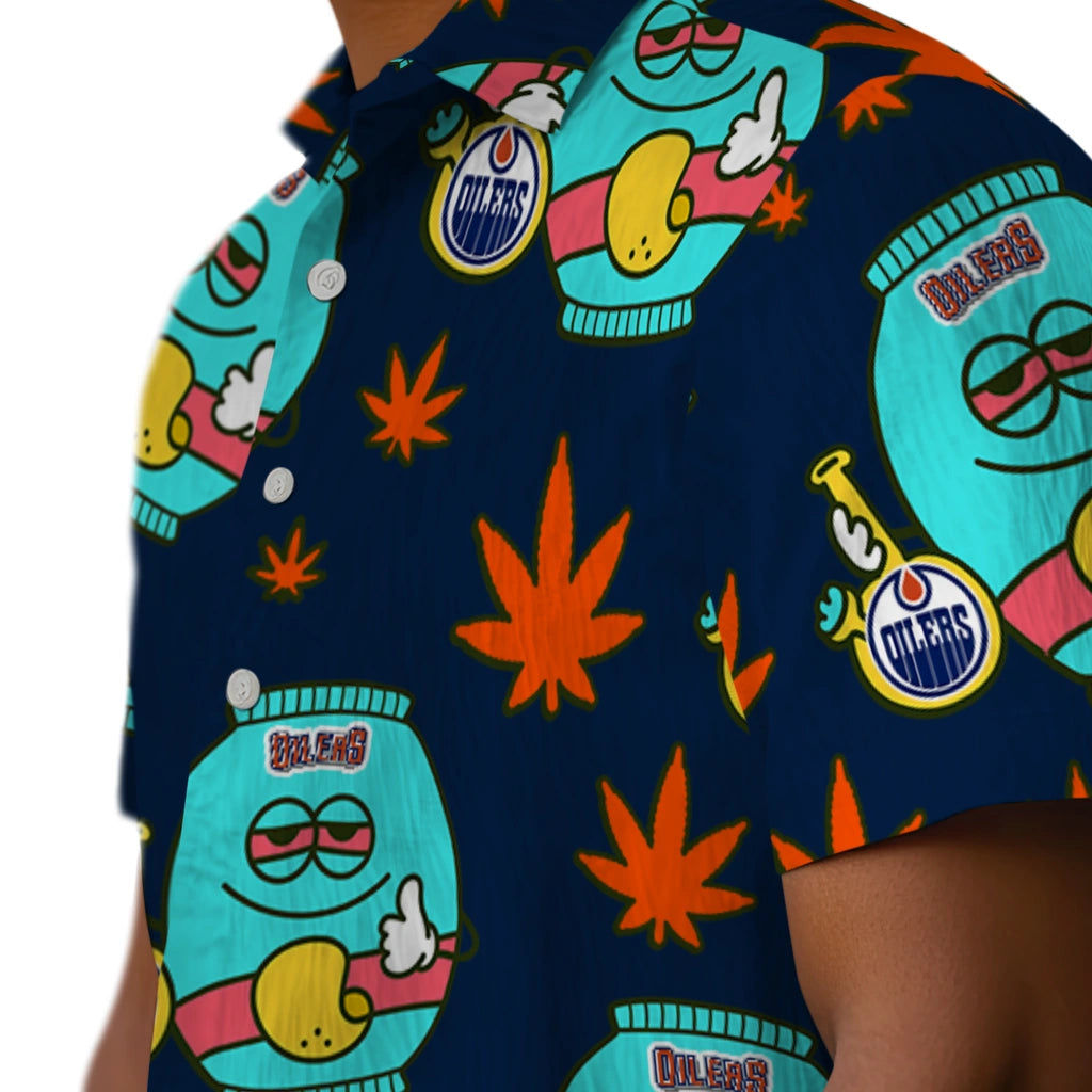 Edmonton Oilers Hawaiian Shirt - Chill Vibe | Hula Hawaiian Shirts