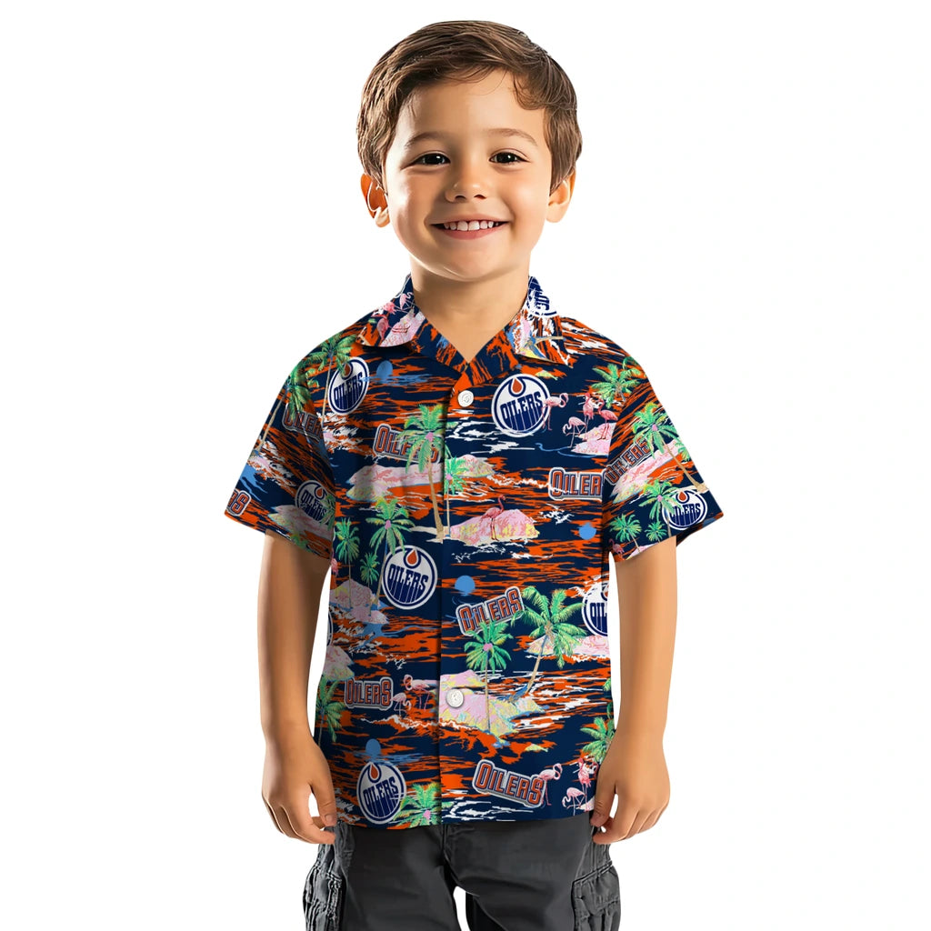 Edmonton Oilers Hawaiian Shirt - Hawaii Island | Hula Hawaiian Shirts
