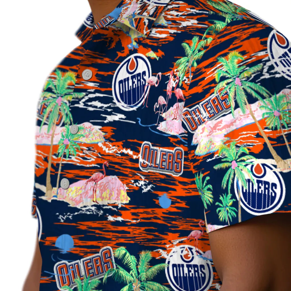 Edmonton Oilers Hawaiian Shirt - Hawaii Island | Hula Hawaiian Shirts