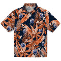 Edmonton Oilers Hawaiian Shirt - Palm Leaves | Hula Hawaiian Shirts