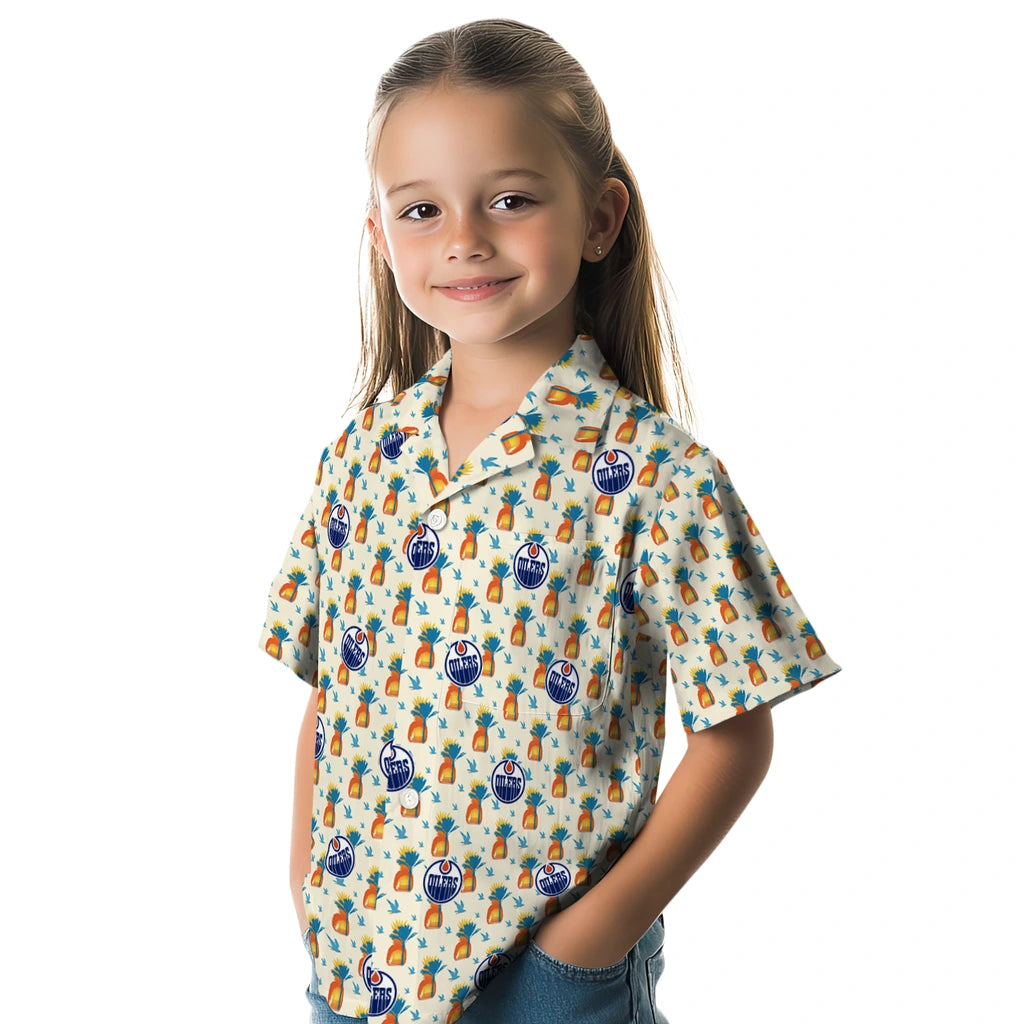 Edmonton Oilers Hawaiian Shirt - Pineapple Delight | Hula Hawaiian Shirts