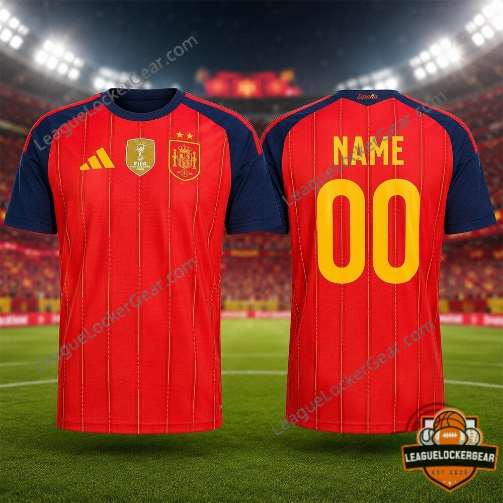 Spain España World Cup 2026 Champions Custom Football Jersey - LeagueLockerGear