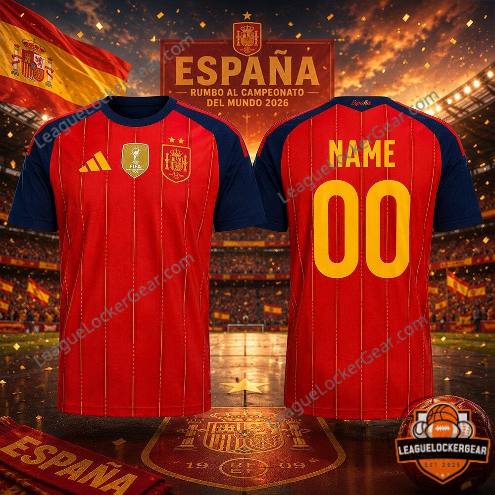 Spain España World Cup 2026 Champions Custom Football Jersey - LeagueLockerGear