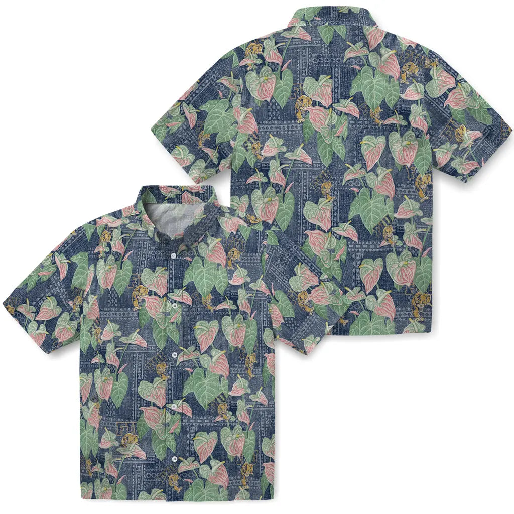 FIU Panthers Hawaiian Shirt - Anthurium Overlay | Hula Hawaiian Shirts