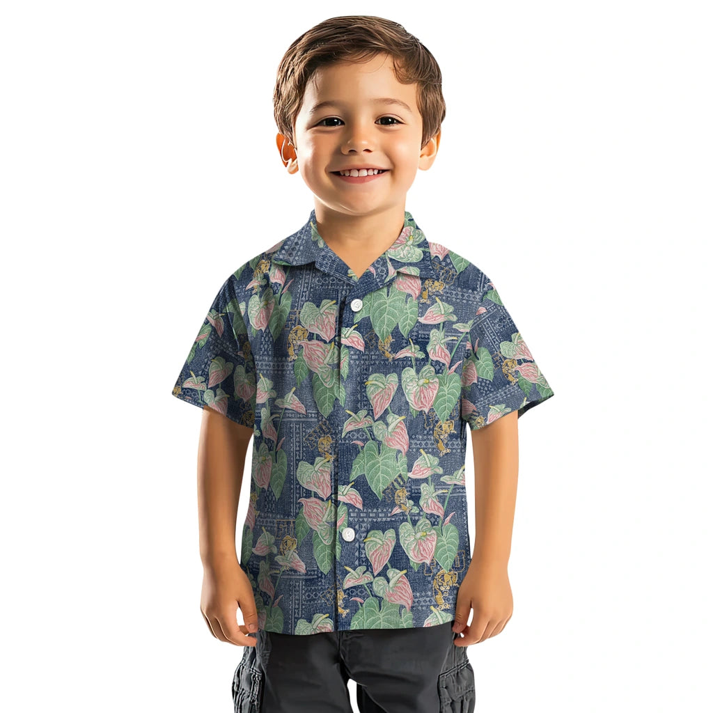 FIU Panthers Hawaiian Shirt - Anthurium Overlay | Hula Hawaiian Shirts