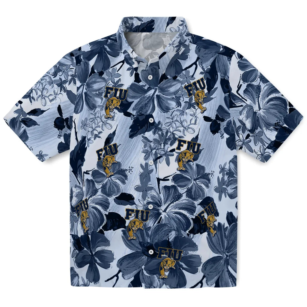 FIU Panthers Hawaiian Shirt - Hibiscus Arrangement | Hula Hawaiian Shirts