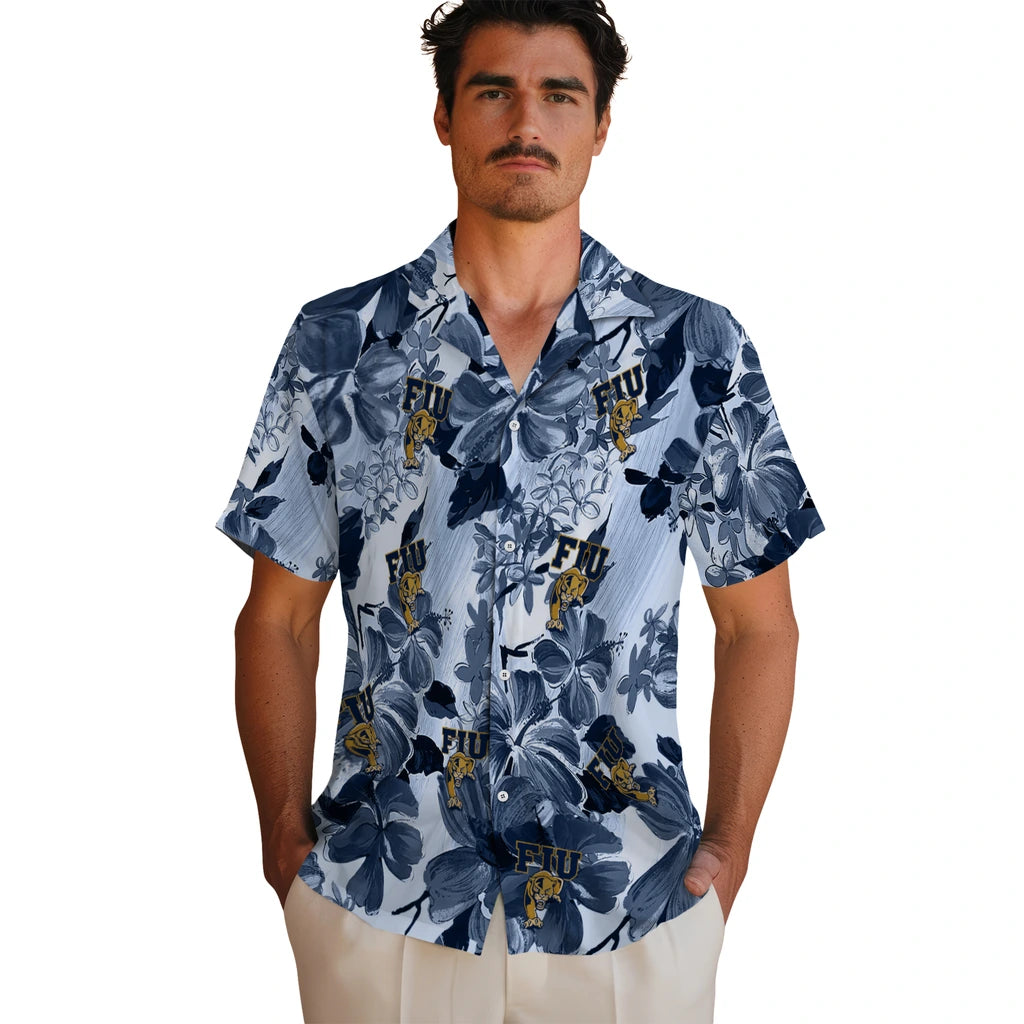 FIU Panthers Hawaiian Shirt - Hibiscus Arrangement | Hula Hawaiian Shirts