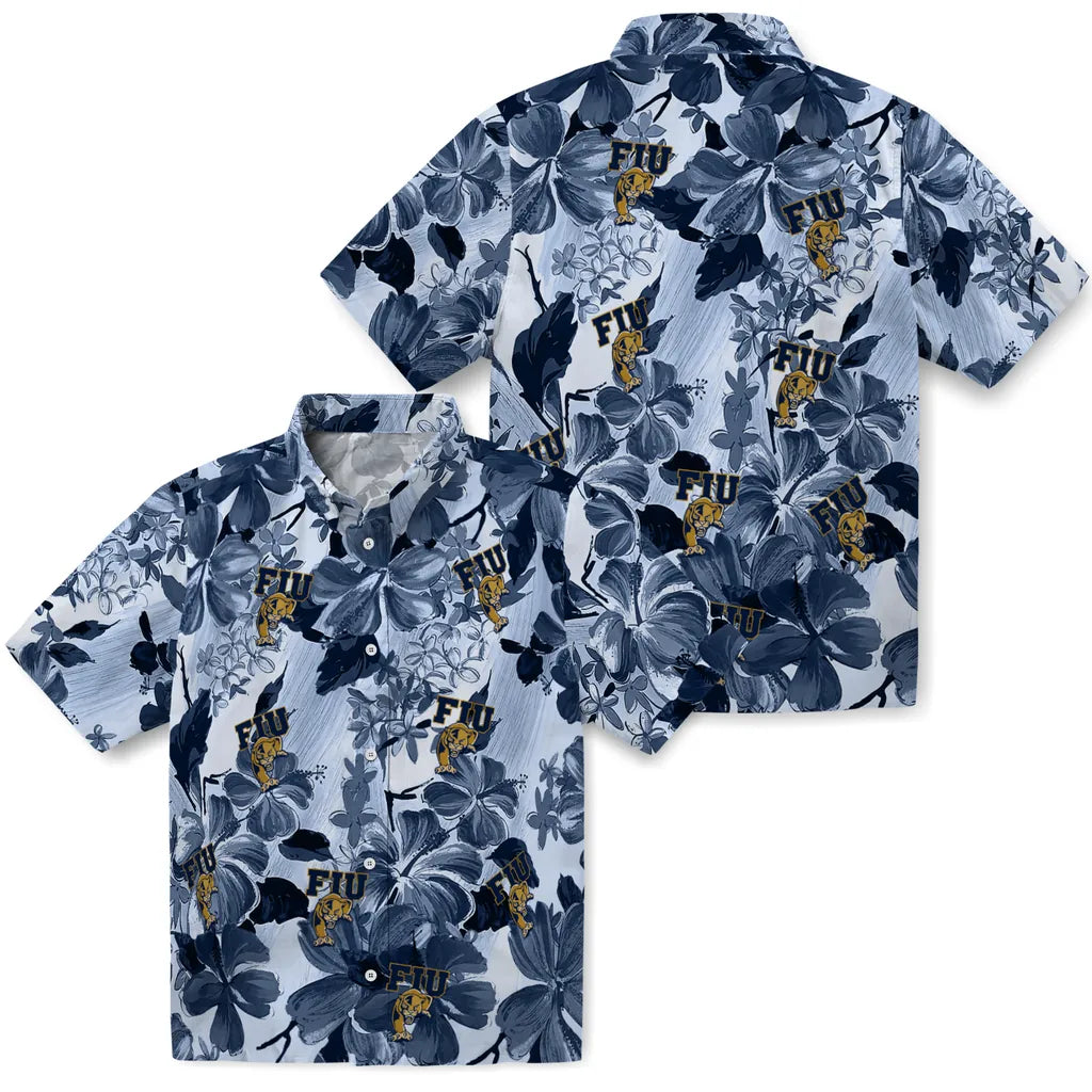 FIU Panthers Hawaiian Shirt - Hibiscus Arrangement | Hula Hawaiian Shirts