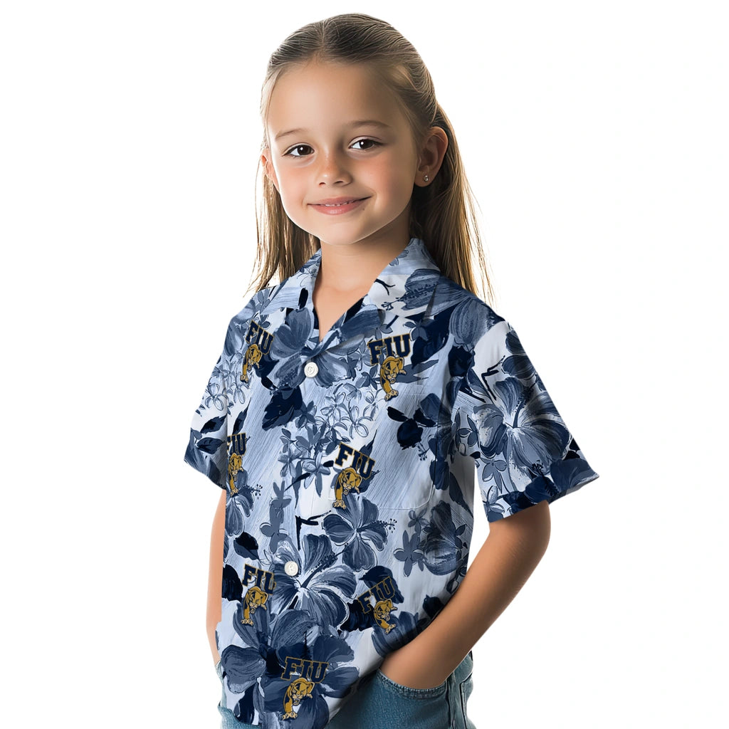 FIU Panthers Hawaiian Shirt - Hibiscus Arrangement | Hula Hawaiian Shirts