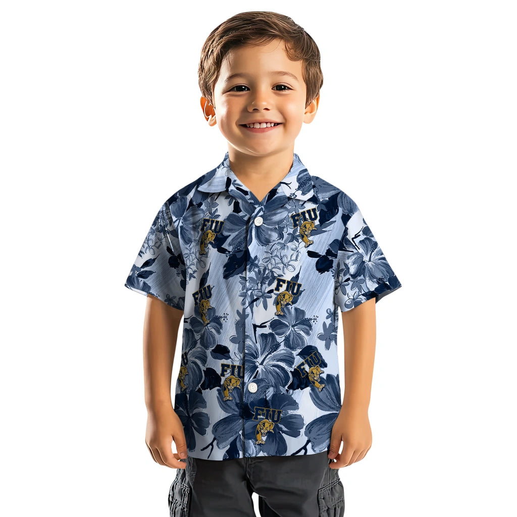 FIU Panthers Hawaiian Shirt - Hibiscus Arrangement | Hula Hawaiian Shirts