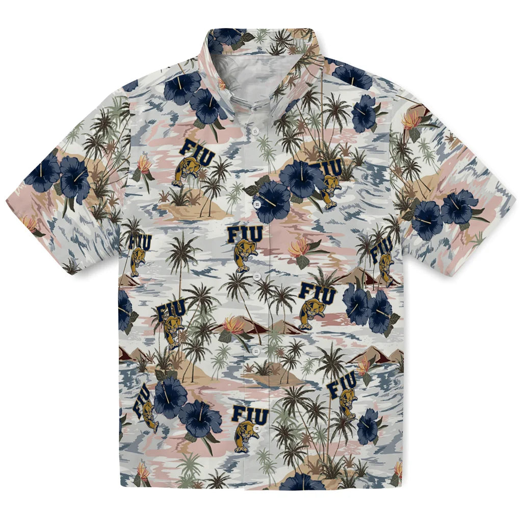 FIU Panthers Hawaiian Shirt - Hibiscus Seaside | Hula Hawaiian Shirts