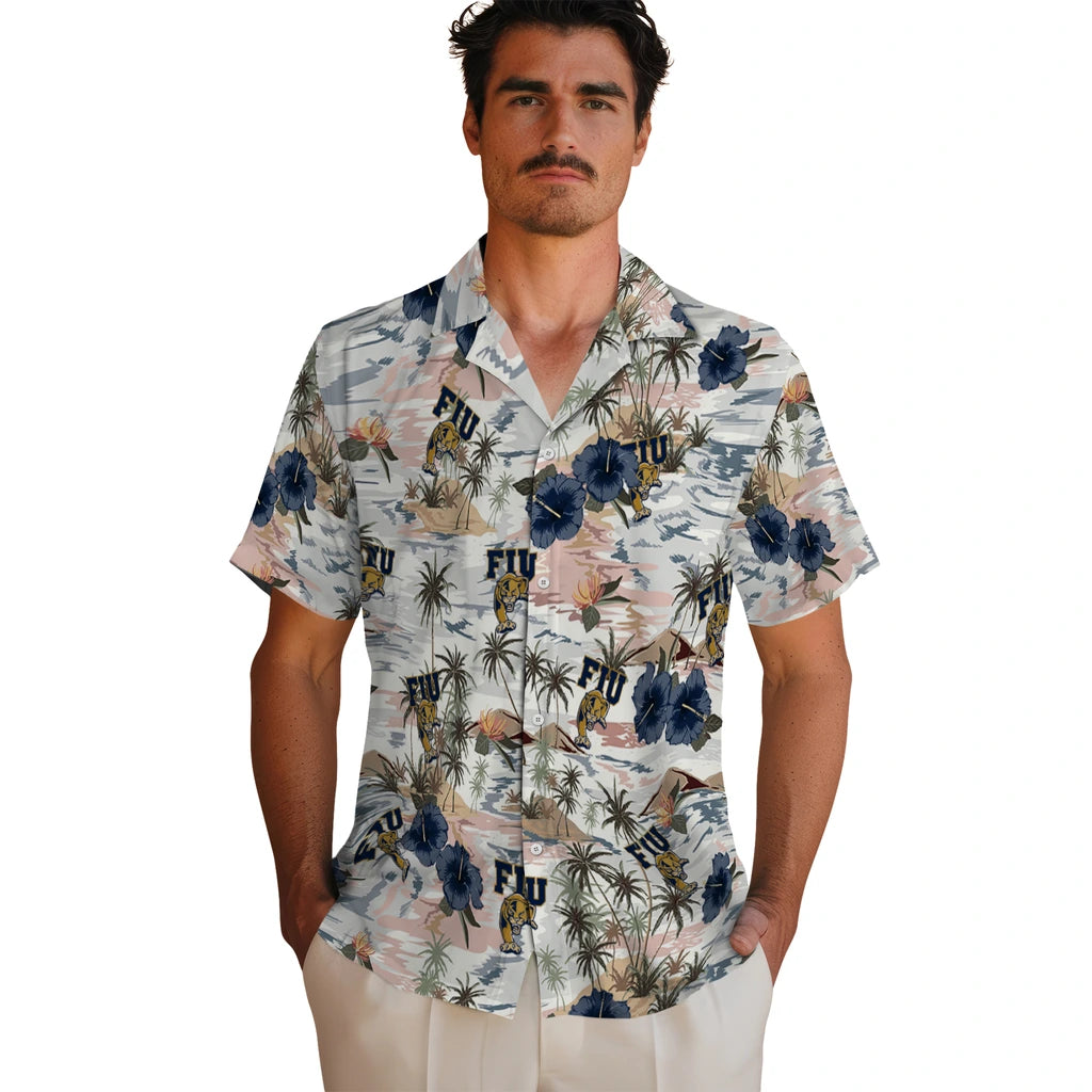 FIU Panthers Hawaiian Shirt - Hibiscus Seaside | Hula Hawaiian Shirts