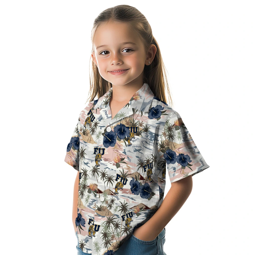 FIU Panthers Hawaiian Shirt - Hibiscus Seaside | Hula Hawaiian Shirts