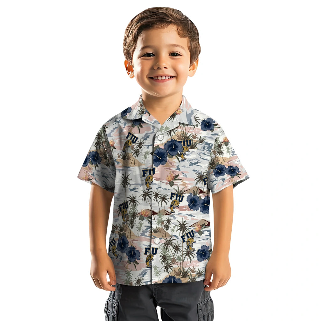 FIU Panthers Hawaiian Shirt - Hibiscus Seaside | Hula Hawaiian Shirts
