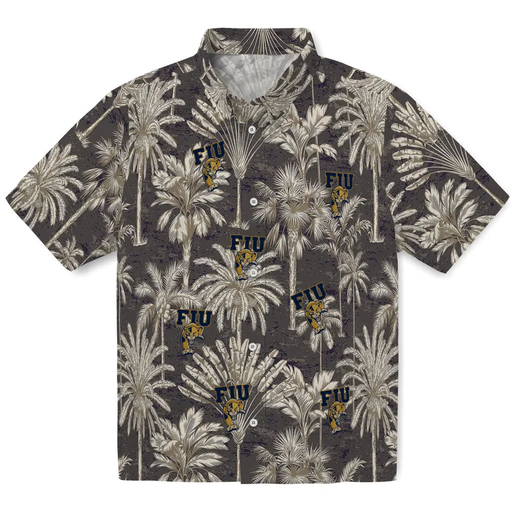 FIU Panthers Hawaiian Shirt - Vintage Palm Tree | Hula Hawaiian Shirts