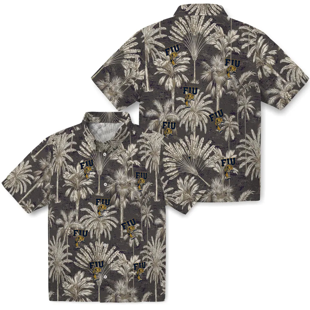FIU Panthers Hawaiian Shirt - Vintage Palm Tree | Hula Hawaiian Shirts