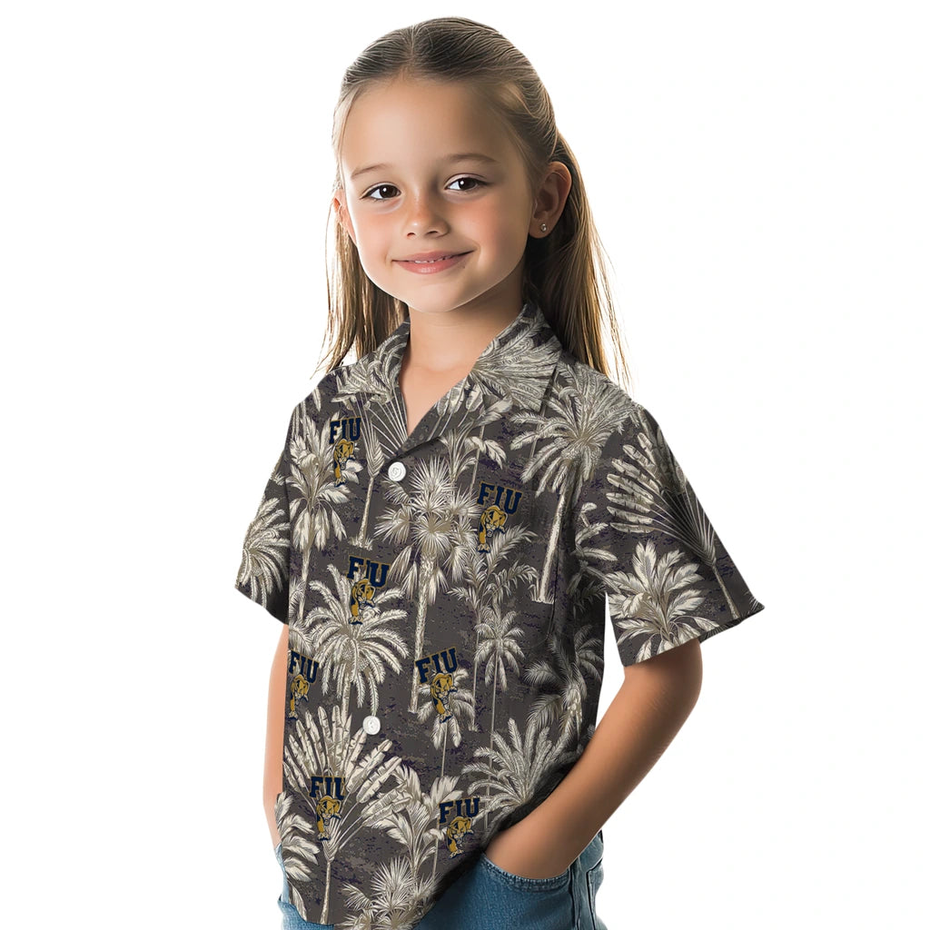 FIU Panthers Hawaiian Shirt - Vintage Palm Tree | Hula Hawaiian Shirts