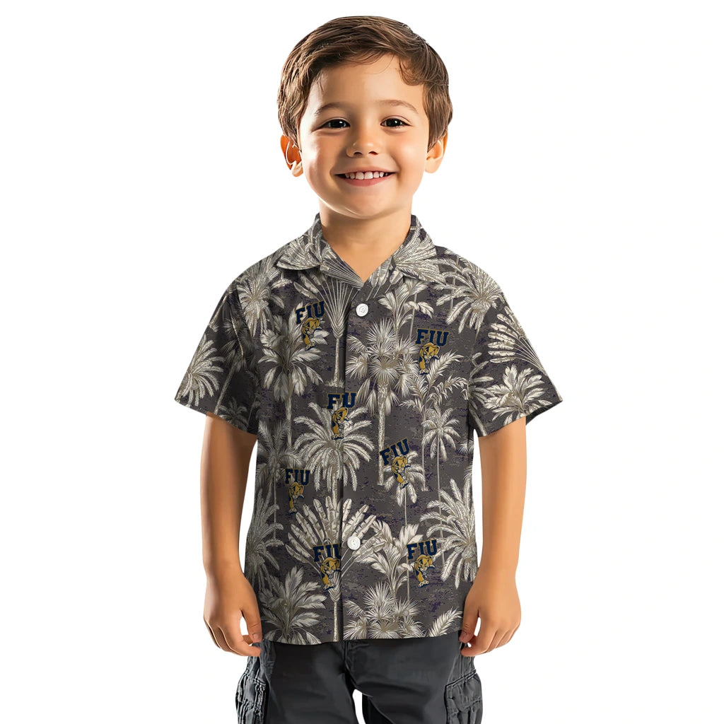 FIU Panthers Hawaiian Shirt - Vintage Palm Tree | Hula Hawaiian Shirts