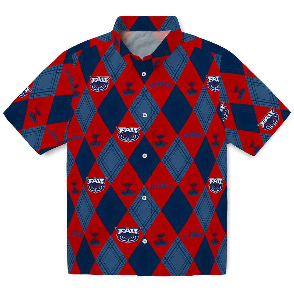 Florida Atlantic Owls Hawaiian Shirt - Golfing Plaid | Hula Hawaiian Shirts