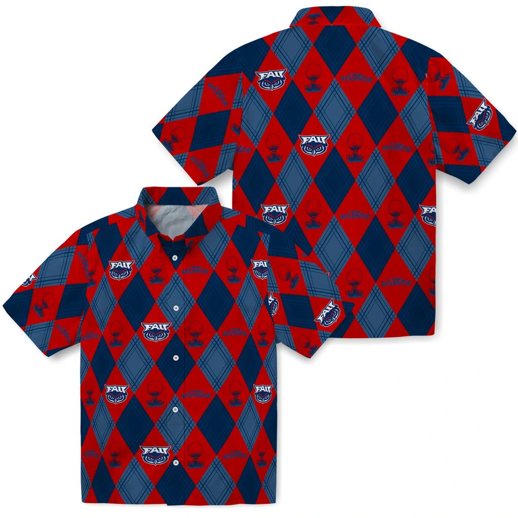 Florida Atlantic Owls Hawaiian Shirt - Golfing Plaid | Hula Hawaiian Shirts