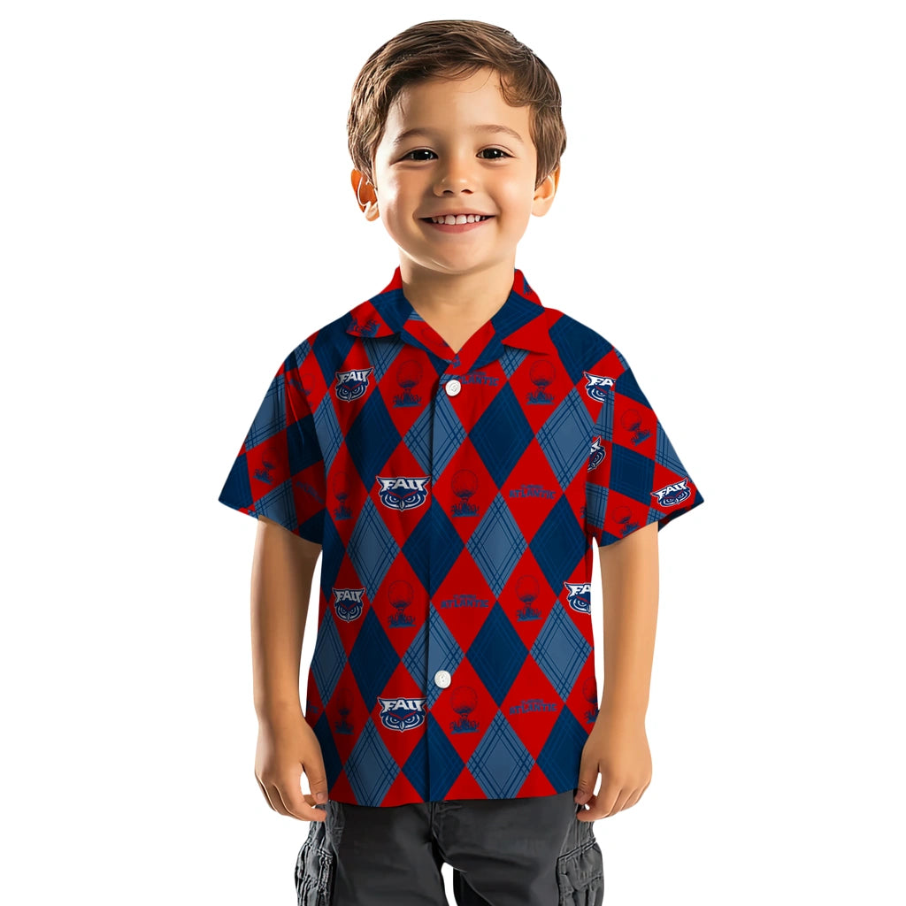 Florida Atlantic Owls Hawaiian Shirt - Golfing Plaid | Hula Hawaiian Shirts