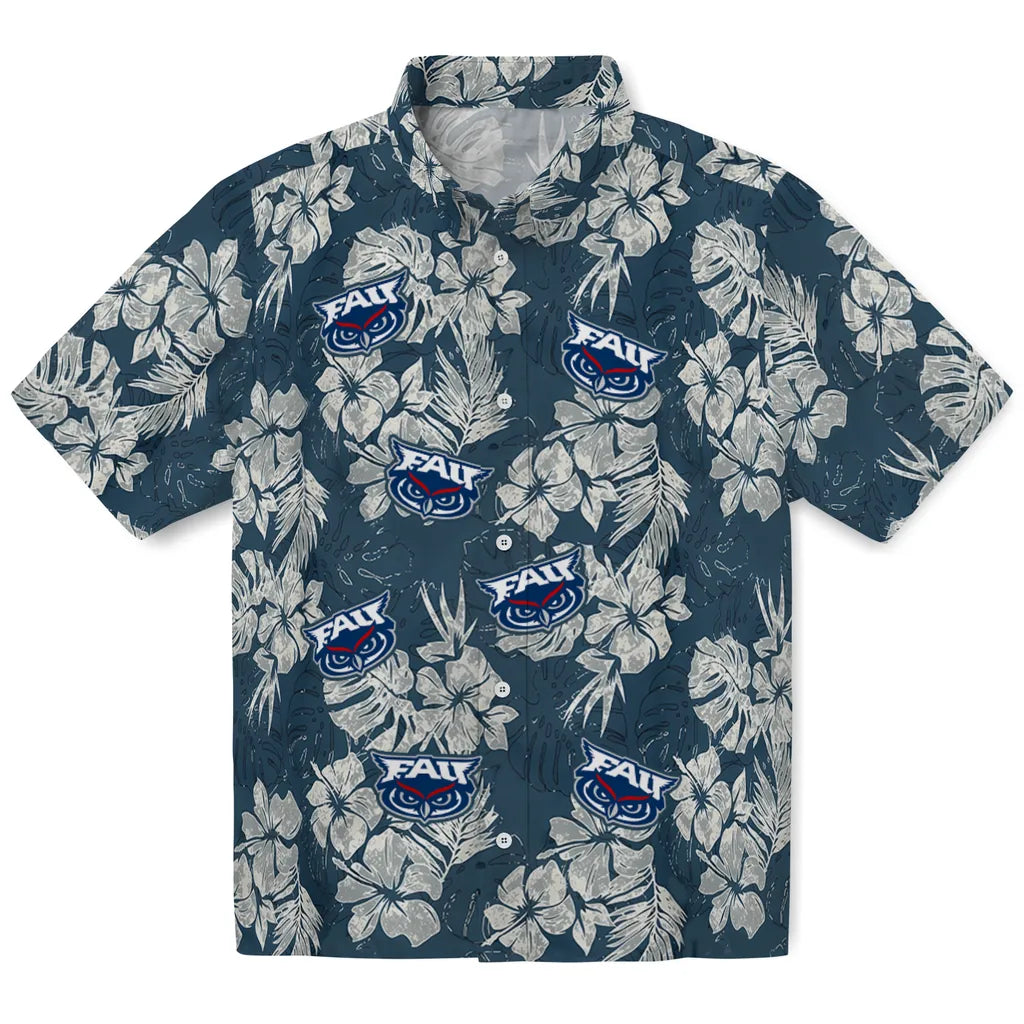 Florida Atlantic Owls Hawaiian Shirt - Hibiscus Flowers | Hula Hawaiian Shirts
