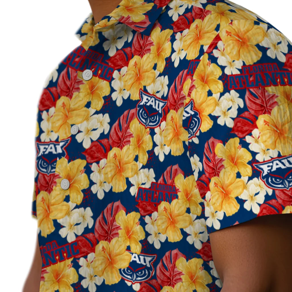 Florida Atlantic Owls Hawaiian Shirt - Hibiscus Tropics | Hula Hawaiian Shirts