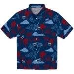 Florida Atlantic Owls Hawaiian Shirt - Palm And Clouds | Hula Hawaiian Shirts
