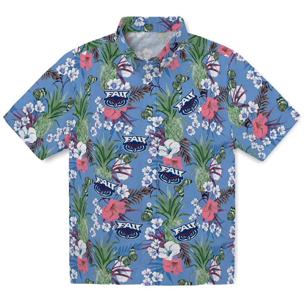 Florida Atlantic Owls Hawaiian Shirt - Pineapple Bouquet | Hula Hawaiian Shirts