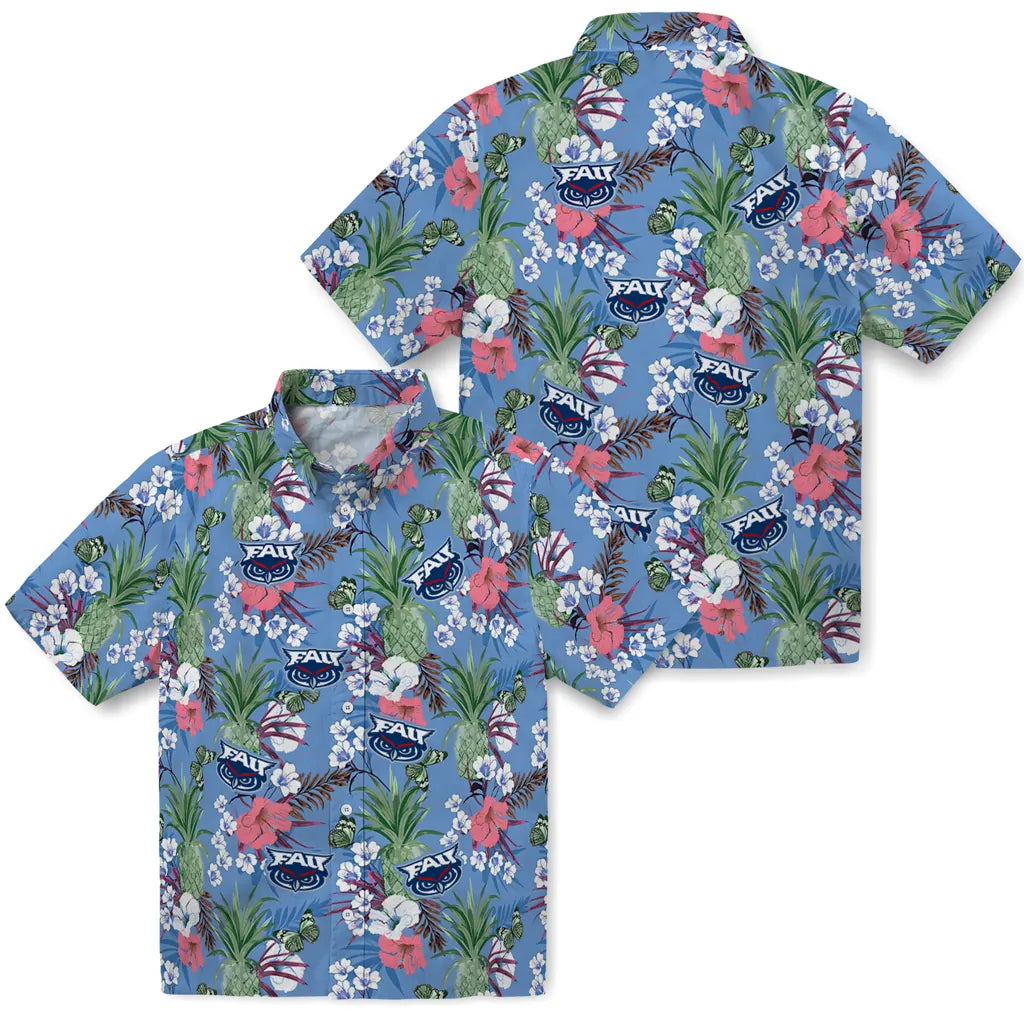 Florida Atlantic Owls Hawaiian Shirt - Pineapple Bouquet | Hula Hawaiian Shirts