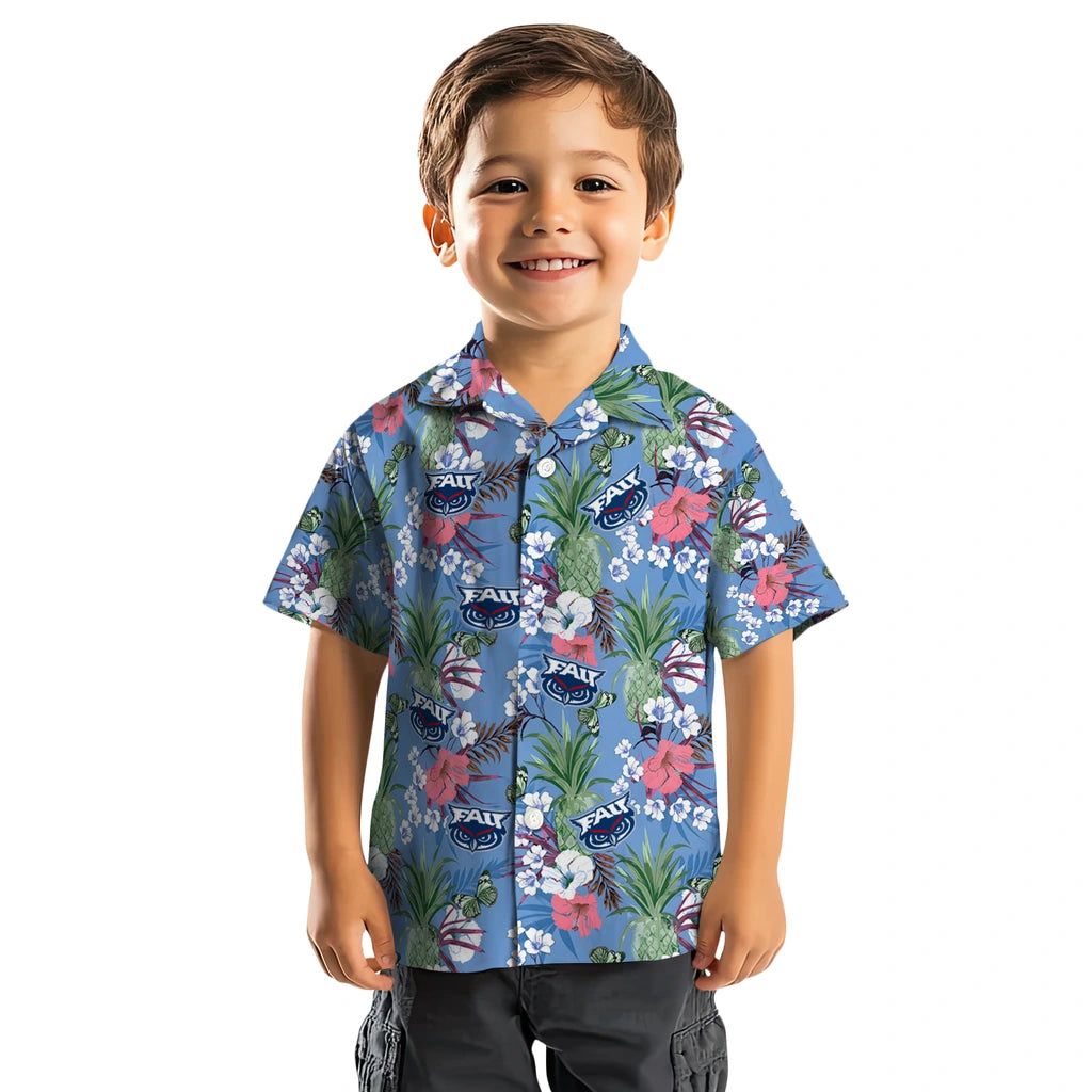 Florida Atlantic Owls Hawaiian Shirt - Pineapple Bouquet | Hula Hawaiian Shirts
