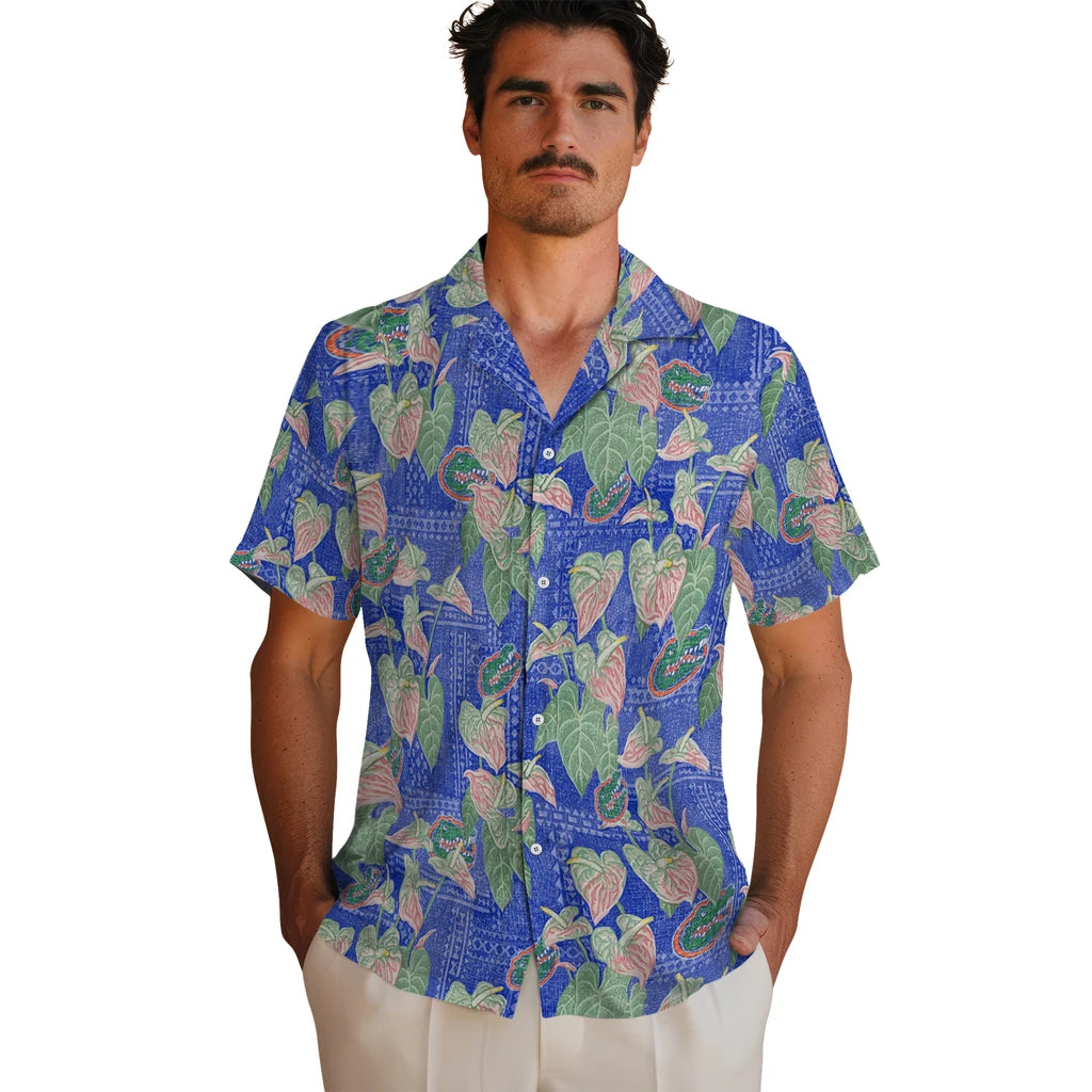 Florida Gators Hawaiian Shirt - Anthurium Overlay | Hula Hawaiian Shirts