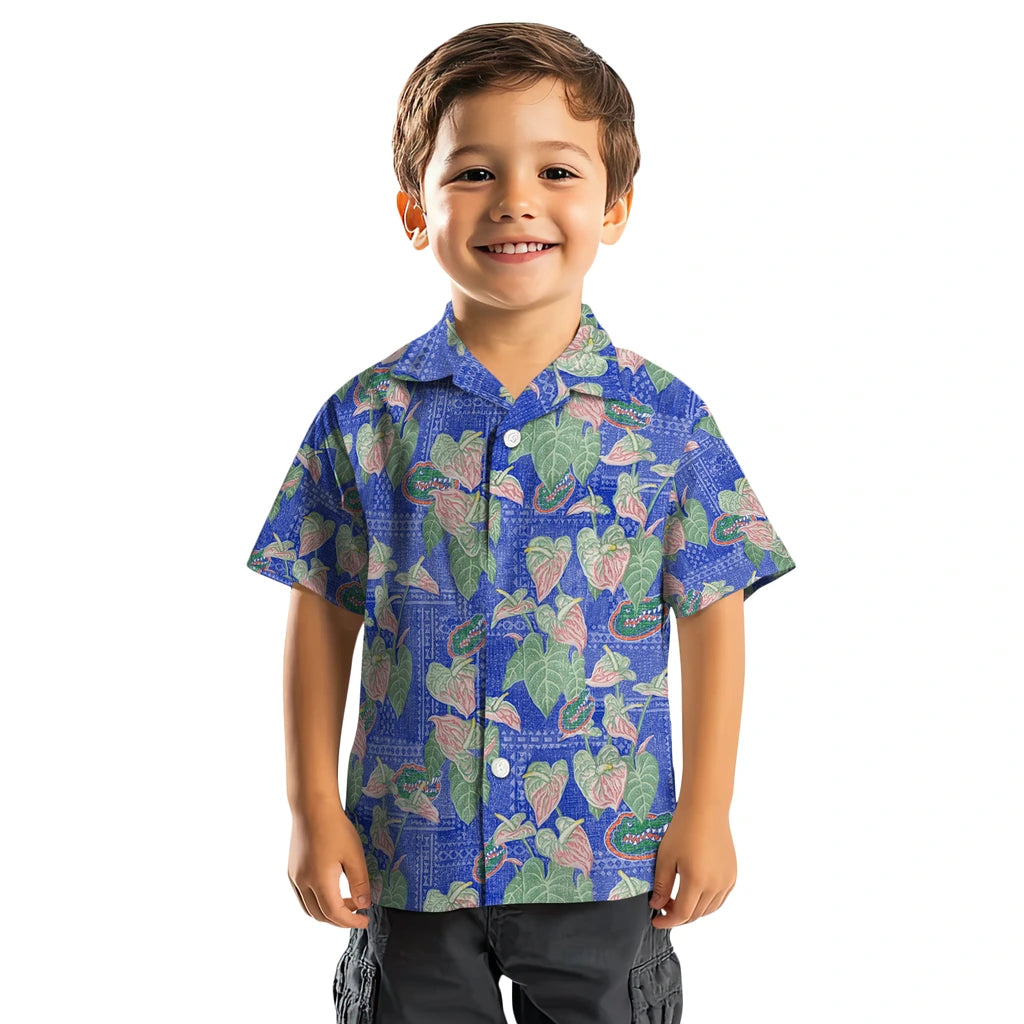 Florida Gators Hawaiian Shirt - Anthurium Overlay | Hula Hawaiian Shirts