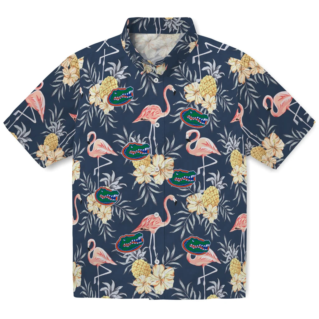 Florida Gators Hawaiian Shirt - Flamingo Hibiscus | Hula Hawaiian Shirts
