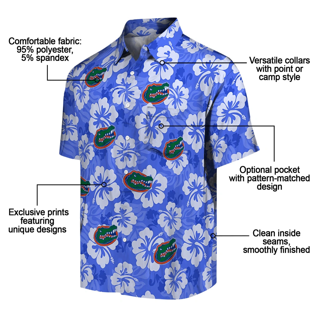 Florida Gators Hawaiian Shirt - Hibiscus Cluster | Hula Hawaiian Shirts