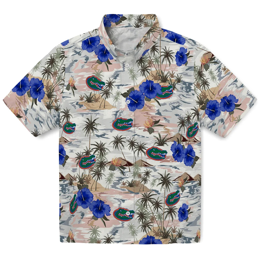 Florida Gators Hawaiian Shirt - Hibiscus Seaside | Hula Hawaiian Shirts