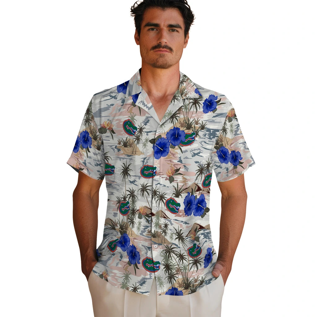 Florida Gators Hawaiian Shirt - Hibiscus Seaside | Hula Hawaiian Shirts