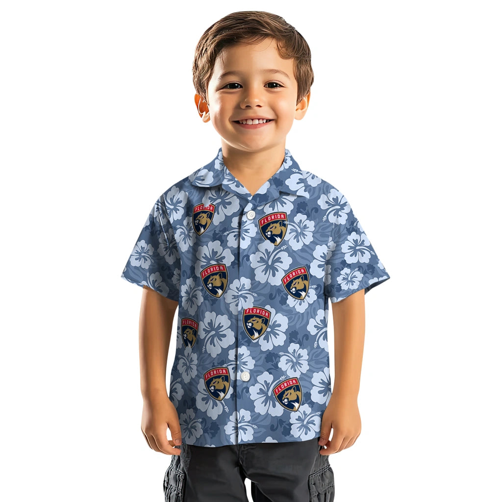 Florida Panthers Hawaiian Shirt - Hibiscus Cluster | Hula Hawaiian Shirts