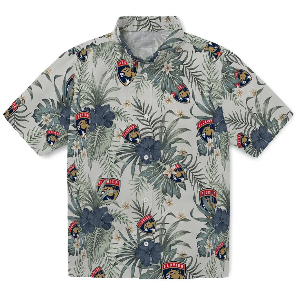 Florida Panthers Hawaiian Shirt - Hibiscus Designs | Hula Hawaiian Shirts